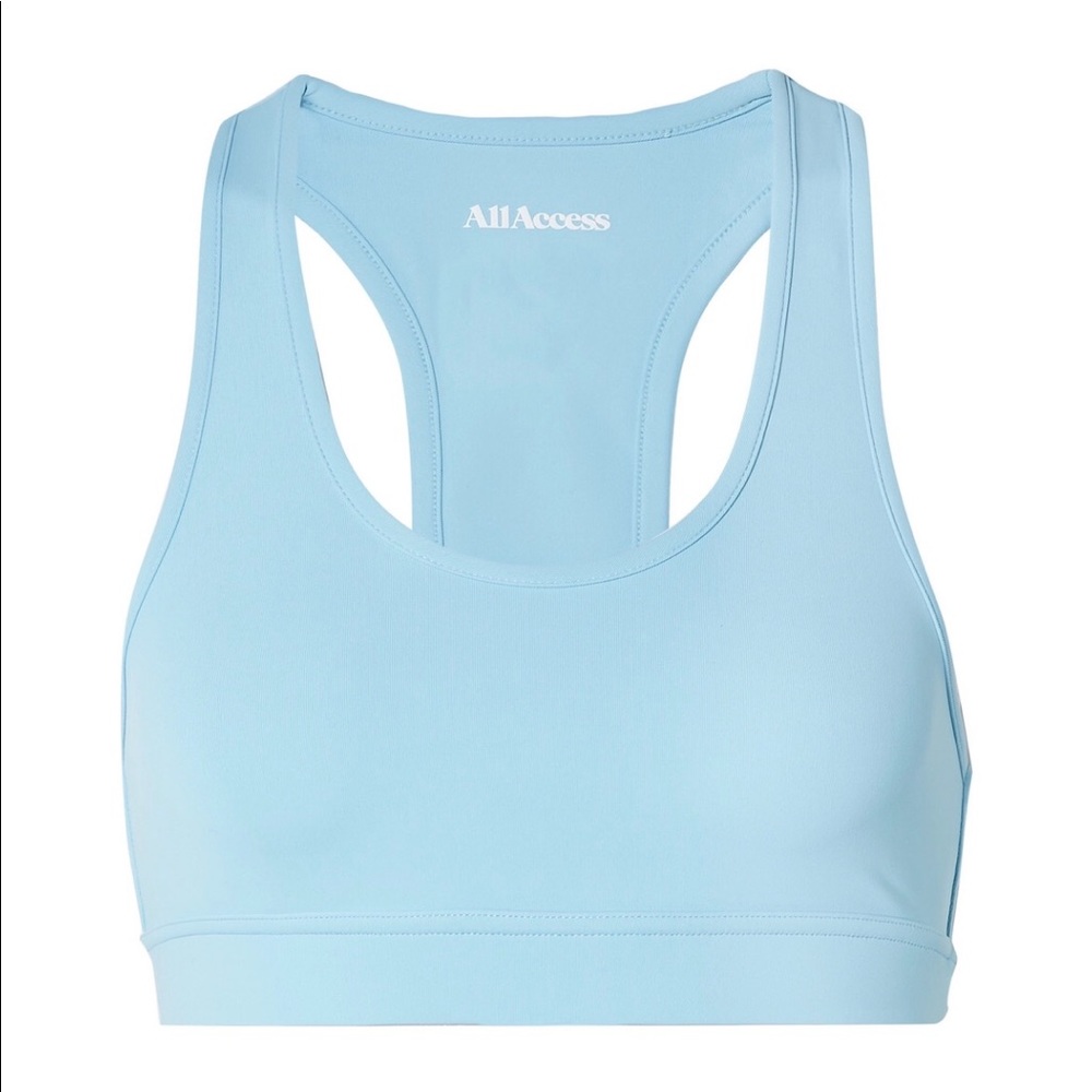 All access front row sports bra. Sky blue. Small